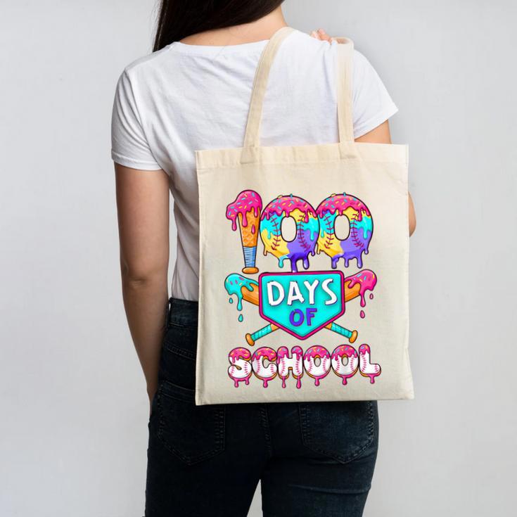 100 Days Of School Baseball Boys Kids Canvas Tote Bag
