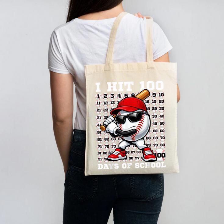 100 Days Of School Retro Baseball Sport For Boys Teachers Canvas Tote Bag