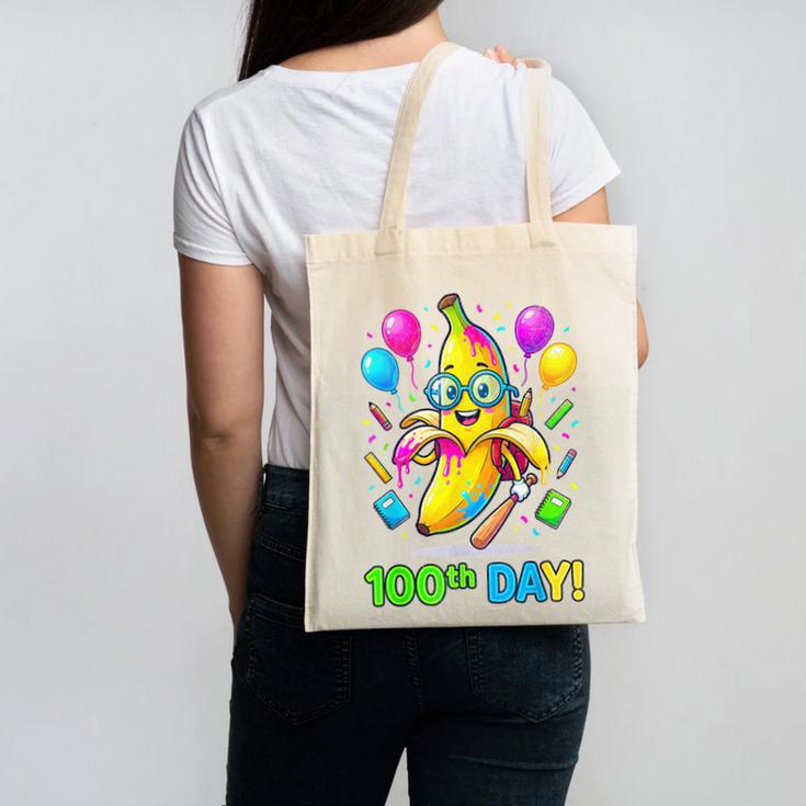 100th Day Of School Banana Baseball Drip For Kids Youth Girl Canvas Tote Bag 100th Day Of School Banana Baseball Drip For Kids Youth Girl Canvas Tote Bag