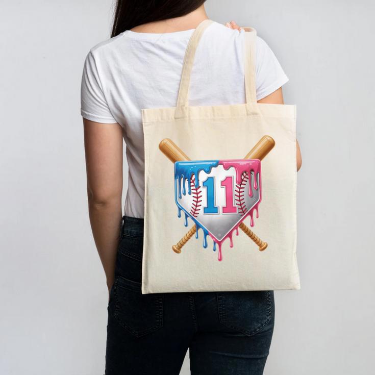 11th Birthday 11yr 2014 Baseball 11 Player 11th Birthday Canvas Tote Bag
