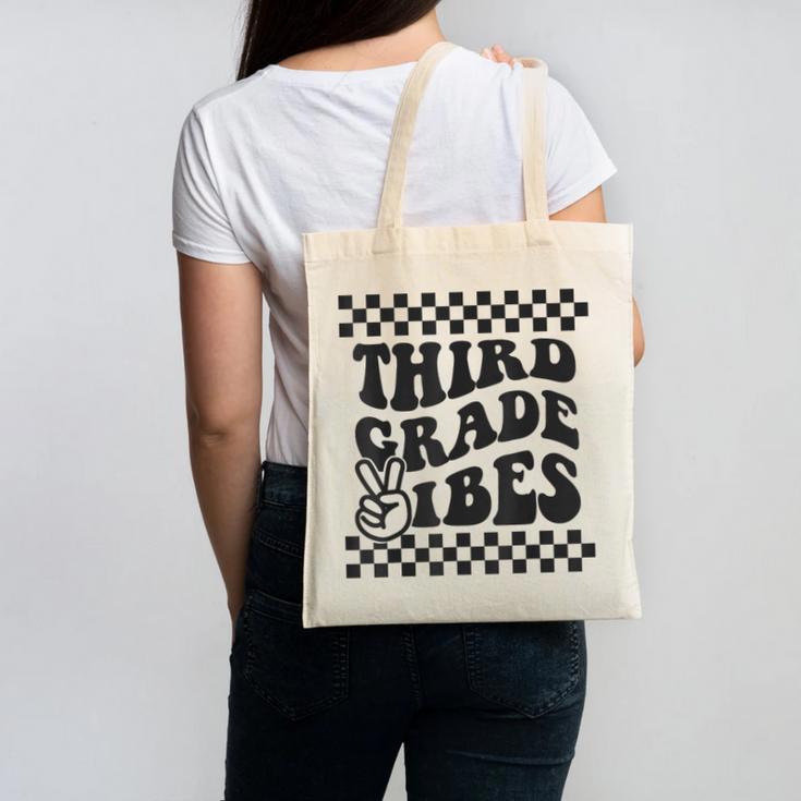 1st Day Of 3rd Grade Vibes Retro Girls Back To School Boys Canvas Tote Bag