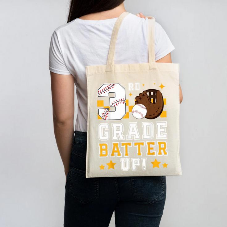 3rd Grade Batter Up Baseball First Day Back To School Canvas Tote Bag