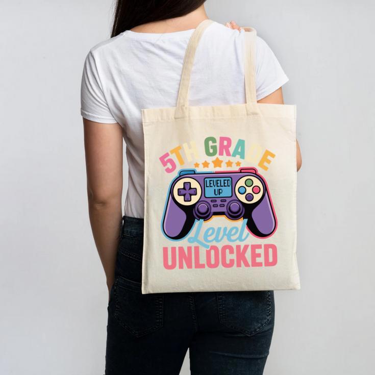 5th Grade Level Unlocked Shirt – Gamer Back To School Performance Canvas Tote Bag