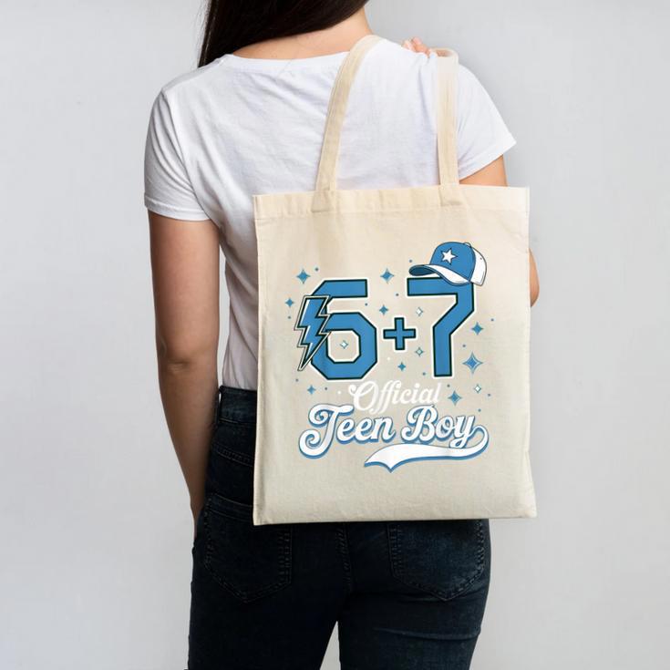 6 7 Meme Official Teenager 13th Birthday Baseball Boy Canvas Tote Bag