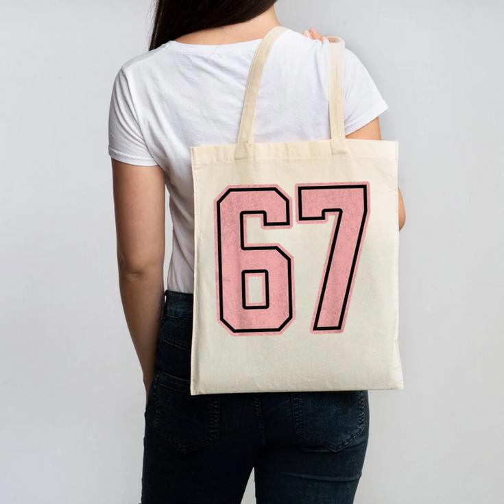 6 7 Number 67 Baseball Meme Tee For Women Canvas Tote Bag 6 7 Number 67 Baseball Meme Tee For Women Canvas Tote Bag