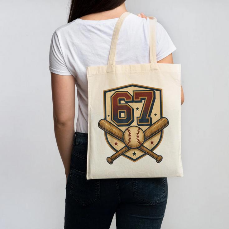 67 Baseball Meme Vintage Sports Crest Retro 67 Player Canvas Tote Bag 67 Baseball Meme Vintage Sports Crest Retro 67 Player Canvas Tote Bag