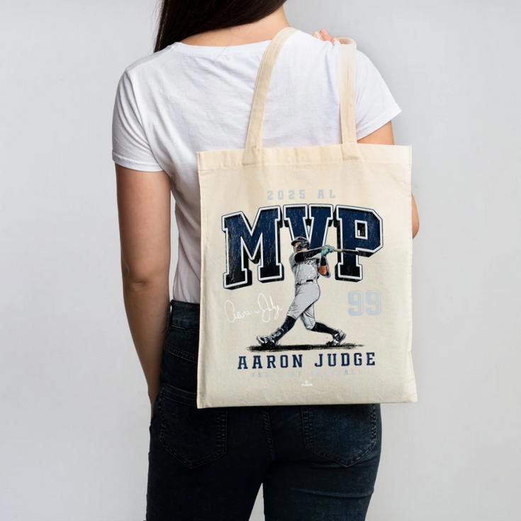 Aaron Judge 2025 AL MVP New York Baseball MLBPA Canvas Tote Bag Aaron Judge 2025 AL MVP New York Baseball MLBPA Canvas Tote Bag