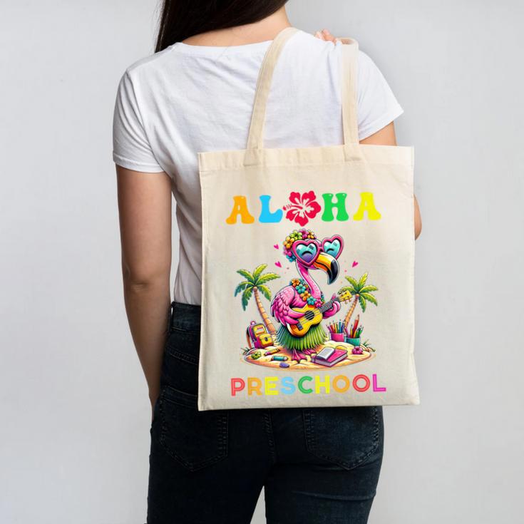 Aloha Preschool Flamingo Hawaii Back To School Kids Girl Canvas Tote Bag Aloha Preschool Flamingo Hawaii Back To School Kids Girl Canvas Tote Bag