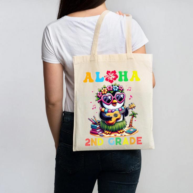 Aloha Second Grade Penguin Hawaii Back To School Kids Girl Canvas Tote Bag Aloha Second Grade Penguin Hawaii Back To School Kids Girl Canvas Tote Bag