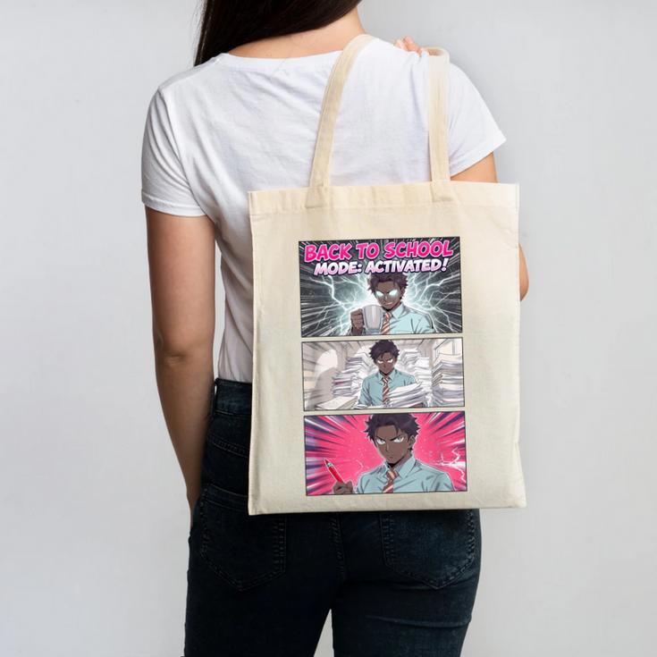 Back To School Anime Boys Student Girl Manga Kawaii Taecher Canvas Tote Bag