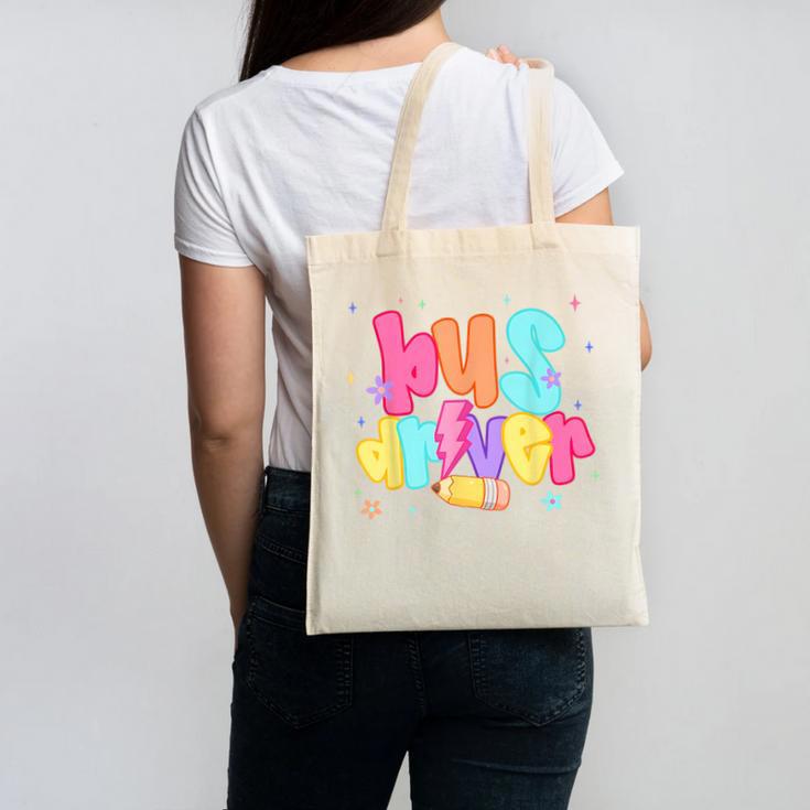 Back To School Bus Driver First Day Men Women Lighting Canvas Tote Bag Back To School Bus Driver First Day Men Women Lighting Canvas Tote Bag