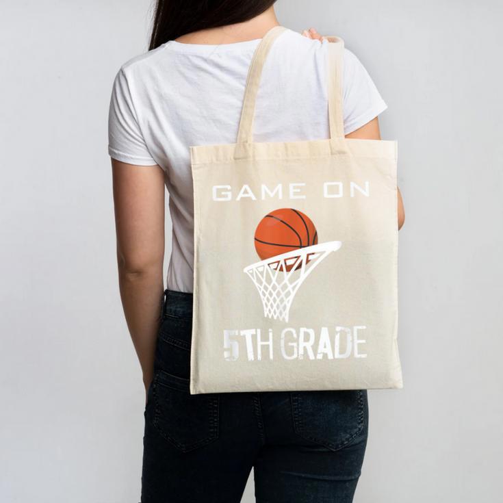 Back To School Game On 5th Grade Basketball Kids Canvas Tote Bag Back To School Game On 5th Grade Basketball Kids Canvas Tote Bag