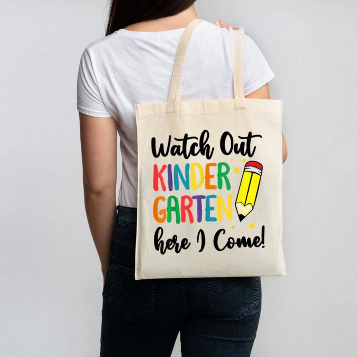 Back To School Kids Watch Out Kindergarten Here I Come Canvas Tote Bag Back To School Kids Watch Out Kindergarten Here I Come Canvas Tote Bag