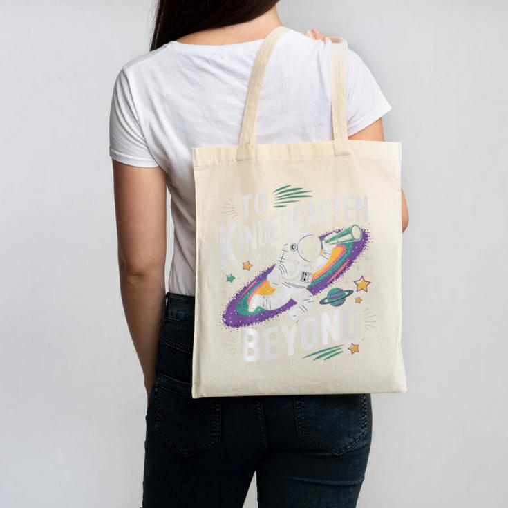 Back To School To Kindergarten And Beyond Astronaut In Space Premium Tri-Blend Canvas Tote Bag