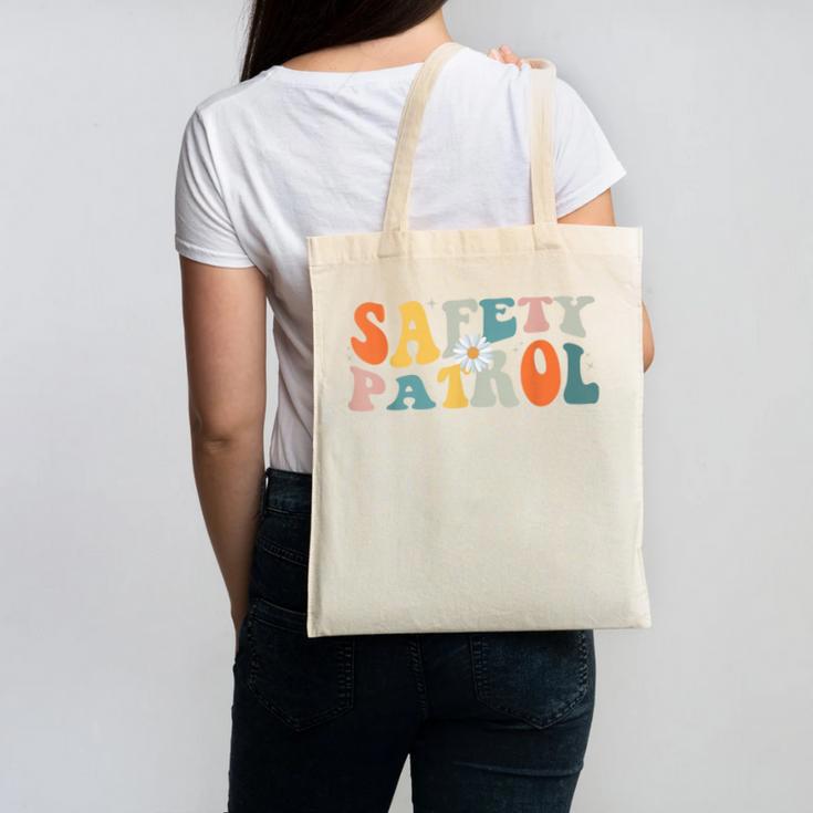 Back To School Student Safety Patrol Groovy Retro Canvas Tote Bag Back To School Student Safety Patrol Groovy Retro Canvas Tote Bag