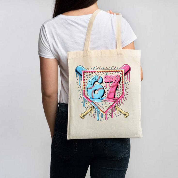 Baseball 67 Ice Cream Drip Six Seven Meme Boy Girl Kid Canvas Tote Bag