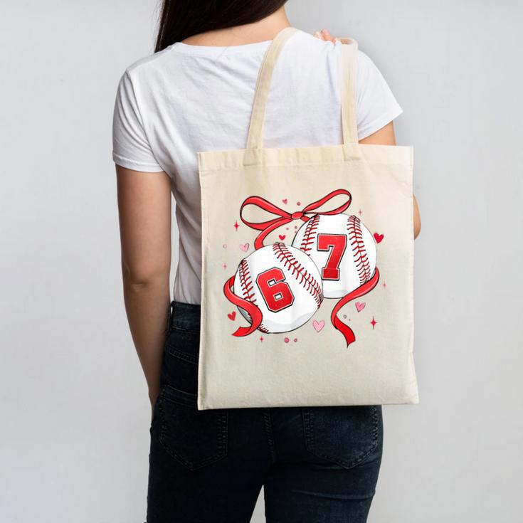 Baseball 67 Six Seven Gen Alpha Meme Valentine's Day Canvas Tote Bag Baseball 67 Six Seven Gen Alpha Meme Valentine's Day Canvas Tote Bag