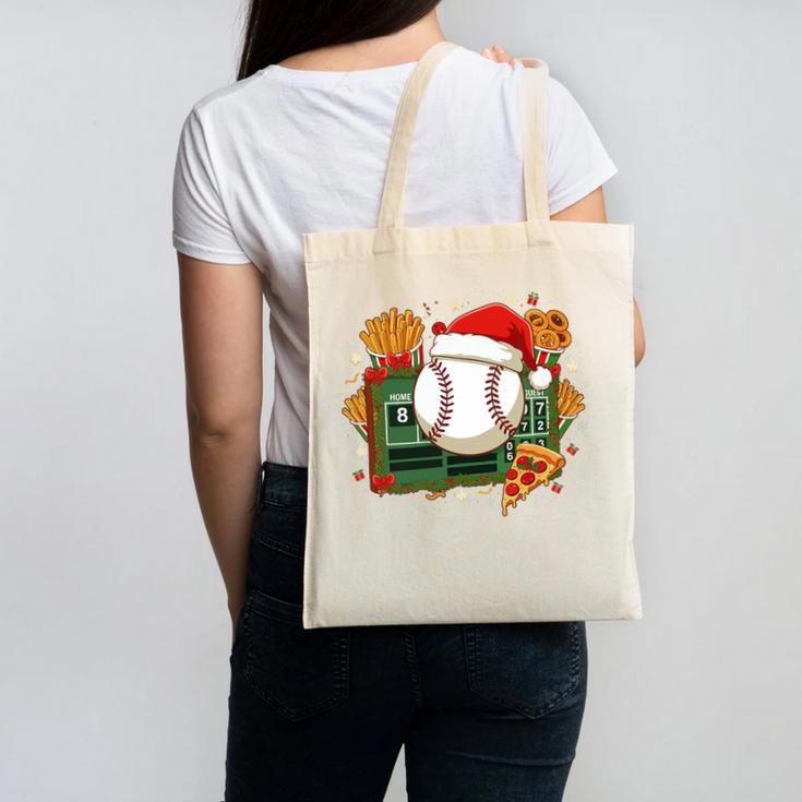 Baseball Christmas Scoreboard Celebration Premium Tri-Blend Canvas Tote Bag
