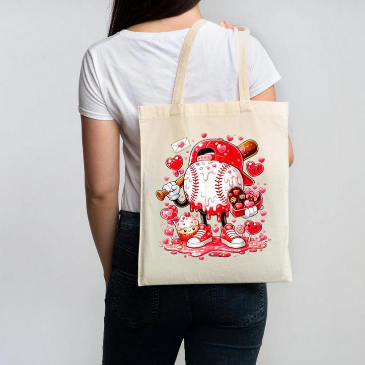 Baseball Drip Ice Cream Boys Kids Youth Valentines Canvas Tote Bag