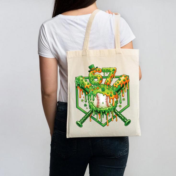 Baseball Drip St Patricks Day Boys Baseball St Patricks Day Canvas Tote Bag