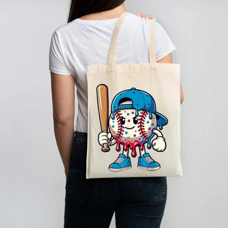 Baseball Drippy Style Apparel For Boys Youth Cool Baseball Canvas Tote Bag