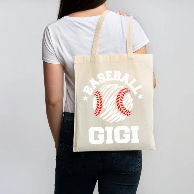Baseball Gigi Distressed Vintage Grandma Game Day Canvas Tote Bag
