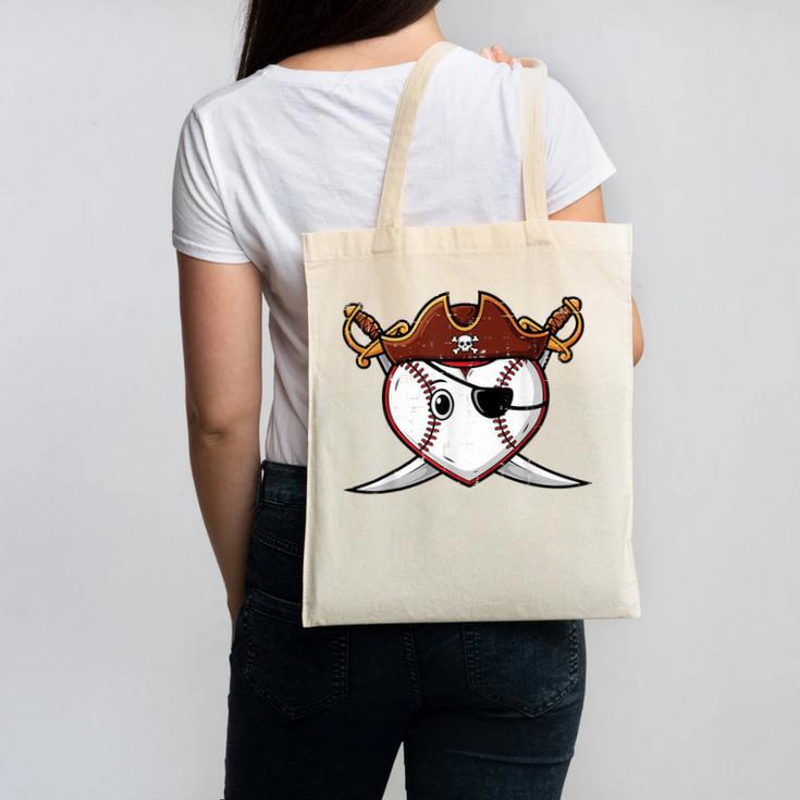 Baseball Heart Pirate Hat Crossed Swords Men Boys Kids Youth Canvas Tote Bag Baseball Heart Pirate Hat Crossed Swords Men Boys Kids Youth Canvas Tote Bag