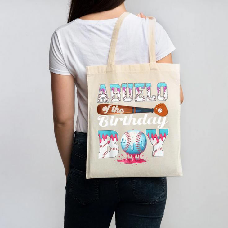 Baseball Ice Cream Drip Abuelo Of The Birthday Boy Canvas Tote Bag
