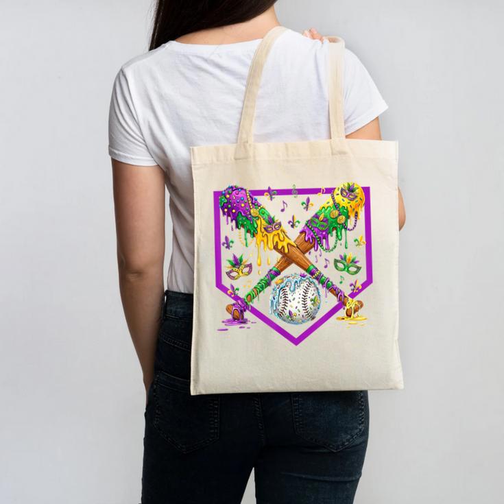 Baseball Ice Cream Drip Boys Mardi Gras Carnival Party Mask Canvas Tote Bag Baseball Ice Cream Drip Boys Mardi Gras Carnival Party Mask Canvas Tote Bag