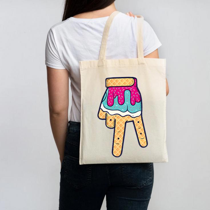 Baseball Ice Cream Drip Home Plate Glove Respect Drip 2 Side Canvas Tote Bag Baseball Ice Cream Drip Home Plate Glove Respect Drip 2 Side Canvas Tote Bag