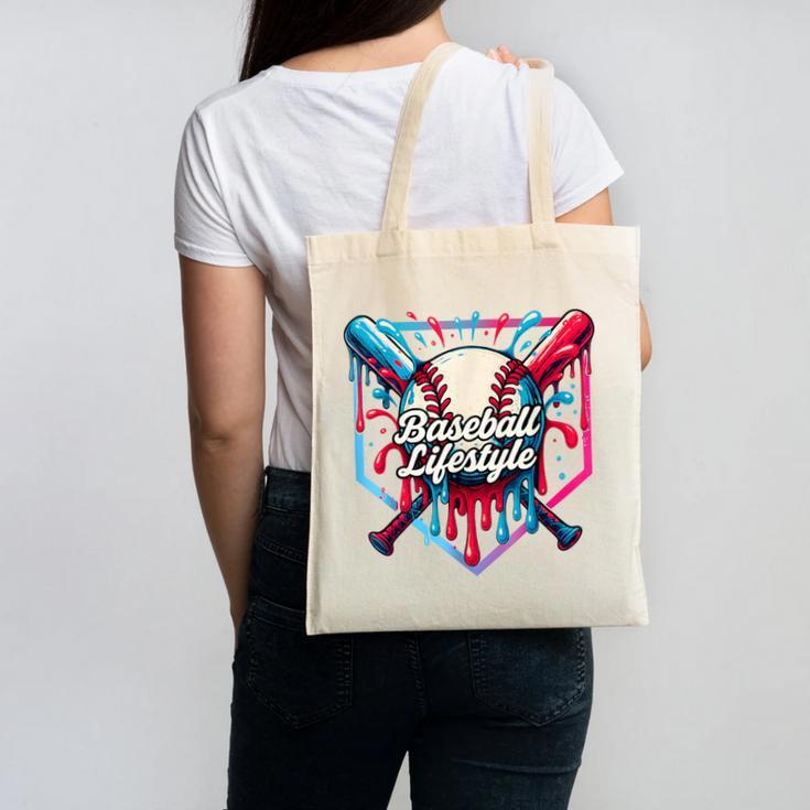 Baseball Lifestyle Shirt Youth Baseball Drip Icecream Boys Canvas Tote Bag Baseball Lifestyle Shirt Youth Baseball Drip Icecream Boys Canvas Tote Bag