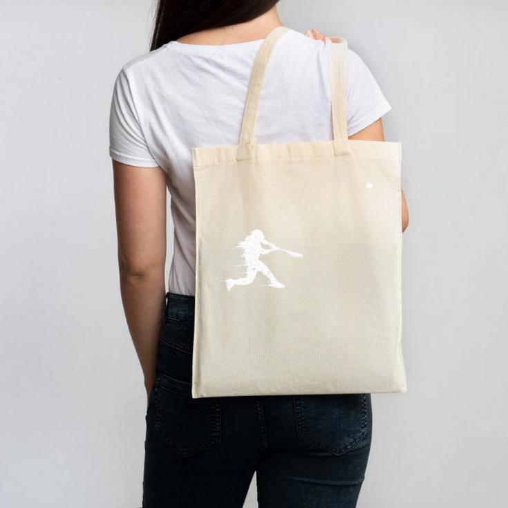 Baseball Player Home Run Team Sport Lover Softball Family Premium Tri-Blend Canvas Tote Bag