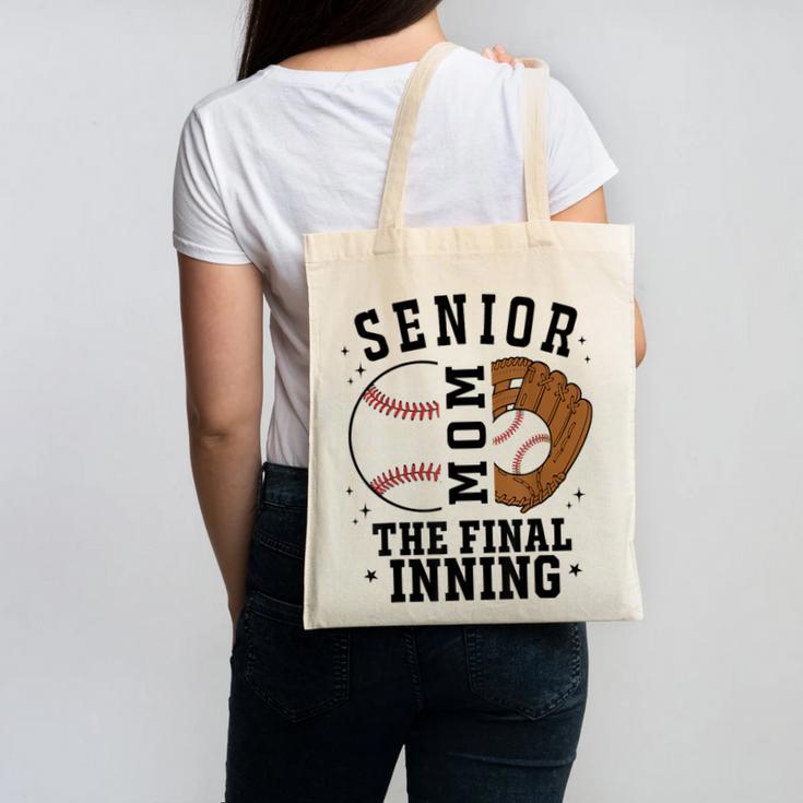 Baseball Senior Mom 2026 The Final Inning Canvas Tote Bag