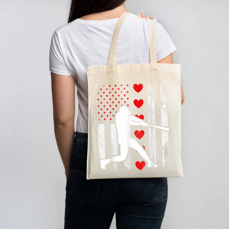Baseball Silhouette Heart USA Flag Hearts American Boys Kids Canvas Tote Bag Baseball Silhouette Heart USA Flag Hearts American Boys Kids Canvas Tote Bag
