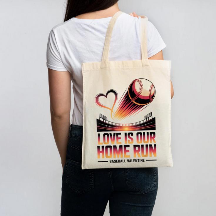 Baseball Valentine Forever On Deck For You Canvas Tote Bag