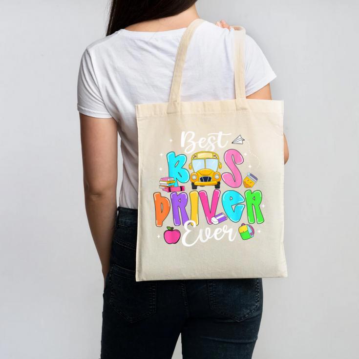 Best Bus Driver Ever Back To School Canvas Tote Bag