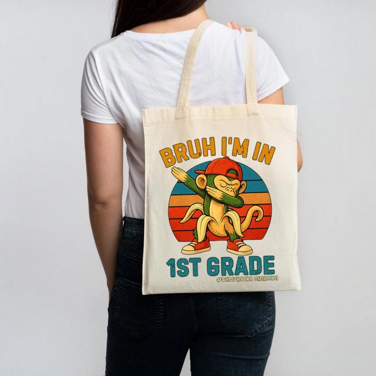 Bruh I’m In 1st Grade Italian Brainrot Meme Back To School Premium Tri-Blend Canvas Tote Bag