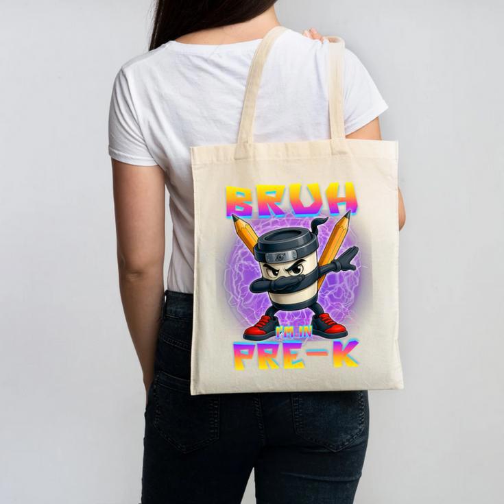 Bruh I'm In Pre-K Back To School Italian Brainrot Premium Tri-Blend Canvas Tote Bag