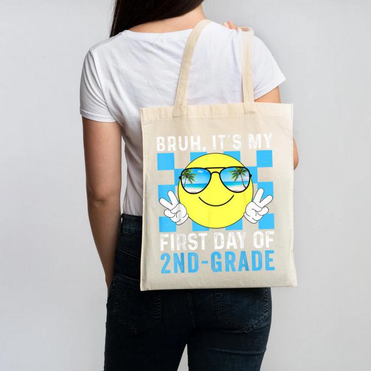 Bruh It's My First Day Of 2nd-Grade Back To School Kids Boys Canvas Tote Bag Bruh It's My First Day Of 2nd-Grade Back To School Kids Boys Canvas Tote Bag