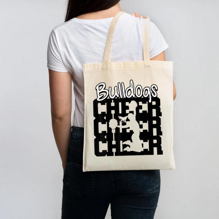 Bulldogs Cheer Back To School Cheerleading Spirit Canvas Tote Bag