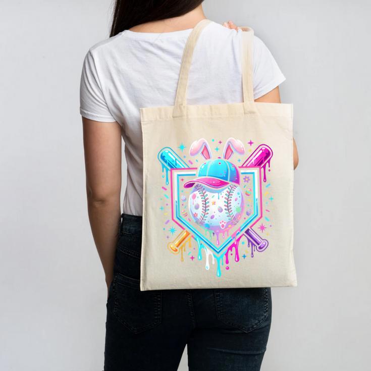 Bunny Baseball Hat With Ice Cream Easter Day Boys Kids Girls Canvas Tote Bag Bunny Baseball Hat With Ice Cream Easter Day Boys Kids Girls Canvas Tote Bag