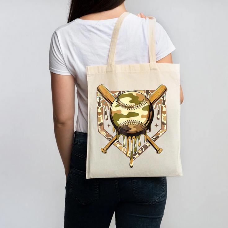 Camo Baseball Dripping Military Camouflage Sports Men Boy Canvas Tote Bag