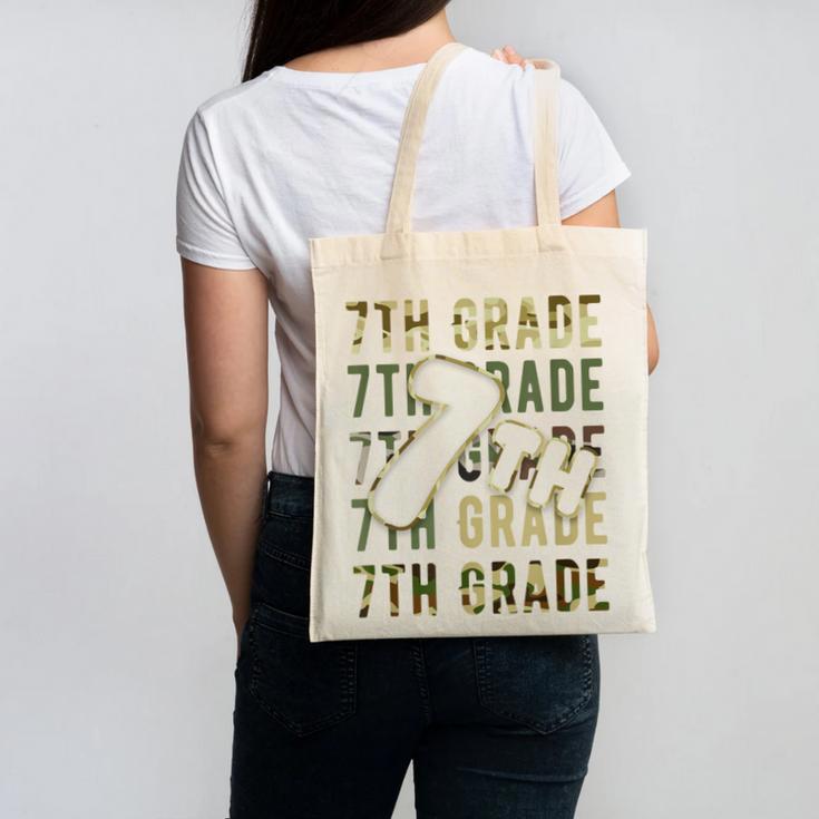 Camo Team Squad 7th Grade Back To School Kids Boys Canvas Tote Bag Camo Team Squad 7th Grade Back To School Kids Boys Canvas Tote Bag