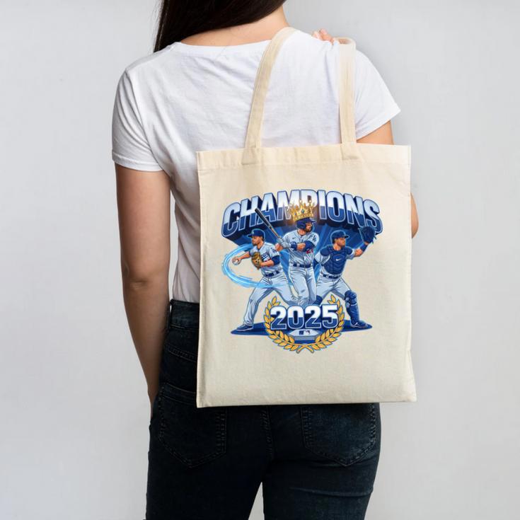 Champions 2025 Baseball Retro Athletic Celebration Theme Canvas Tote Bag Champions 2025 Baseball Retro Athletic Celebration Theme Canvas Tote Bag