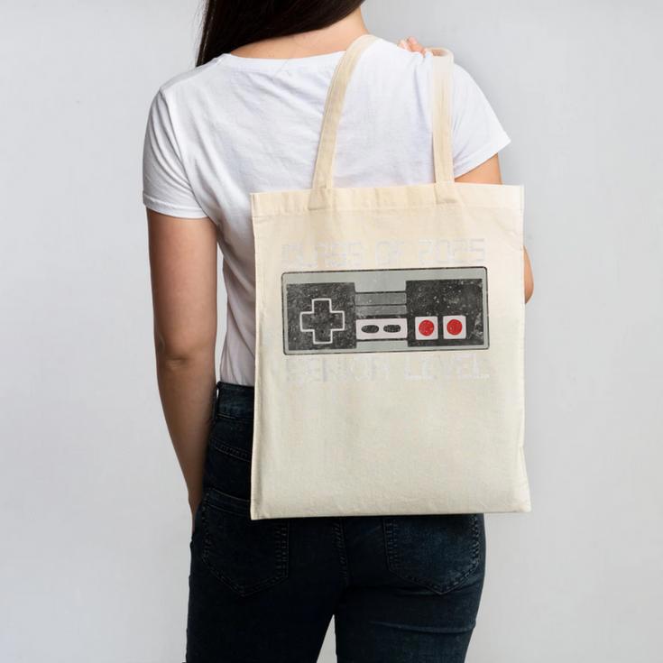 Class Of 2025 Senior Level Back To School Gamer Graduation Canvas Tote Bag Class Of 2025 Senior Level Back To School Gamer Graduation Canvas Tote Bag