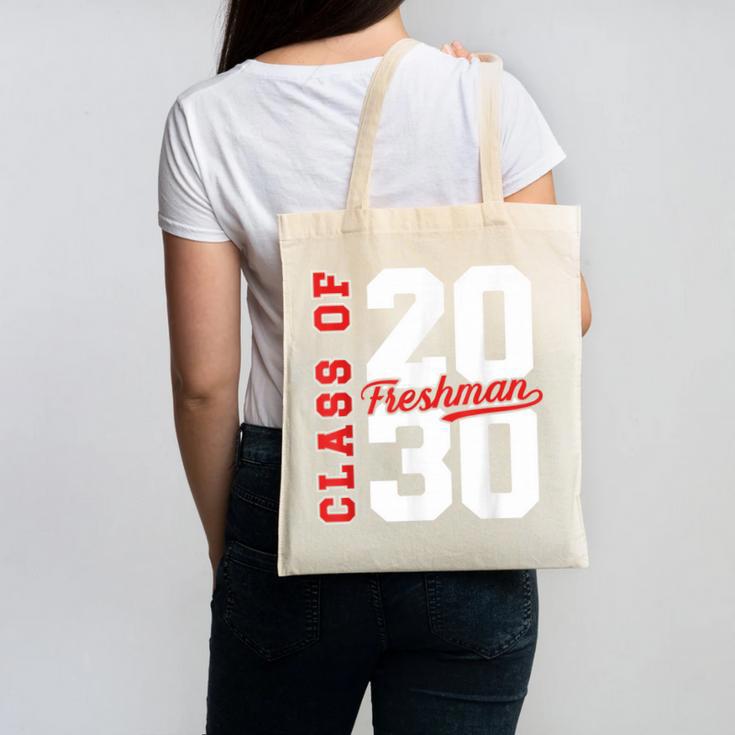 Class Of 2030 Freshman 2030 Back To School Canvas Tote Bag