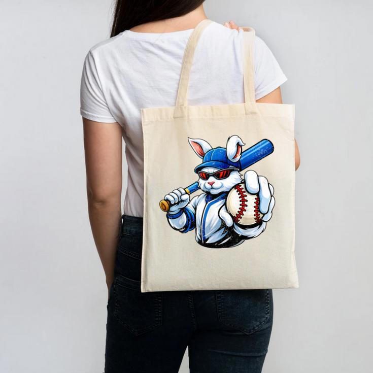 Cool Rabbit Baseball Easter Men Boy Toddler Kid Canvas Tote Bag