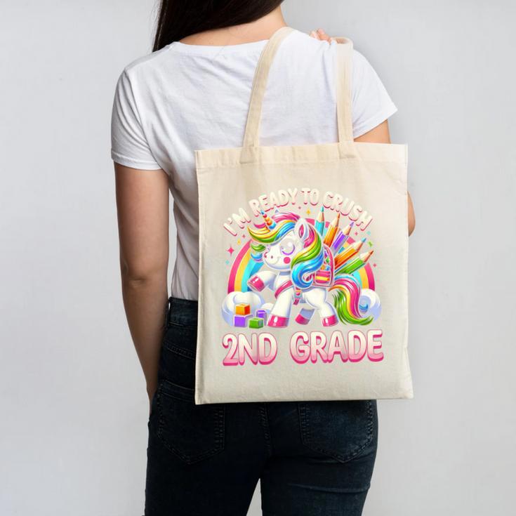 Crush 2nd Grade Girls Back To School Unicorn First Day Cute Canvas Tote Bag