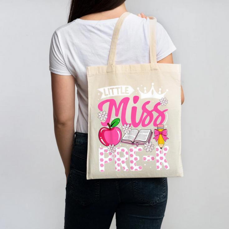 Cute Back To School Pre-K First Day Of School Pre-K Girls Canvas Tote Bag