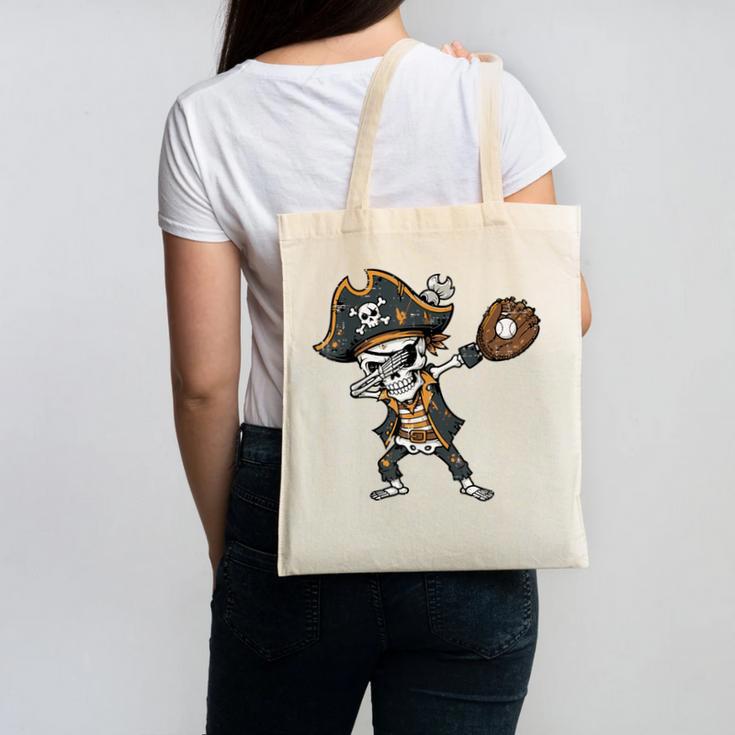 Dabbing Pirate Skeleton Baseball Dab Costume Boys Kids Men Canvas Tote Bag Dabbing Pirate Skeleton Baseball Dab Costume Boys Kids Men Canvas Tote Bag